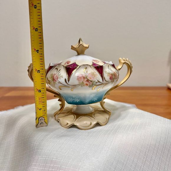 R.S. Prussia Vintage German Sugar Bowl Dish, Vintage Candy Dish, 1910 - Picture 9 of 10